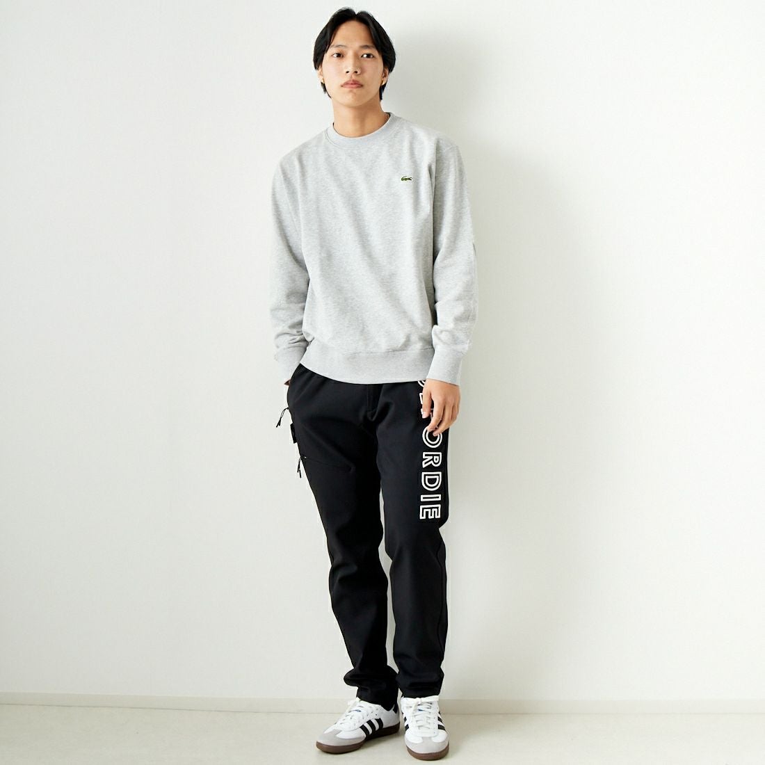 MARK & LONA [マークアンドロナ] イージーパンツ [MLM-4A-AT02] BLACK &&モデル身長：179cm 着用サイズ：48&&