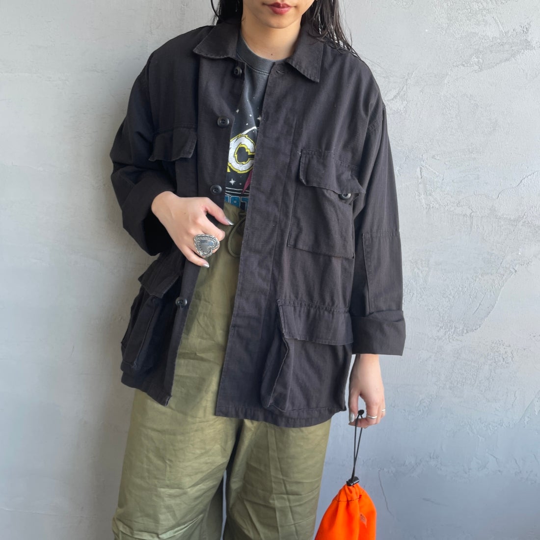 BLACK&&モデル身長：156cm　着用サイズ：S&&