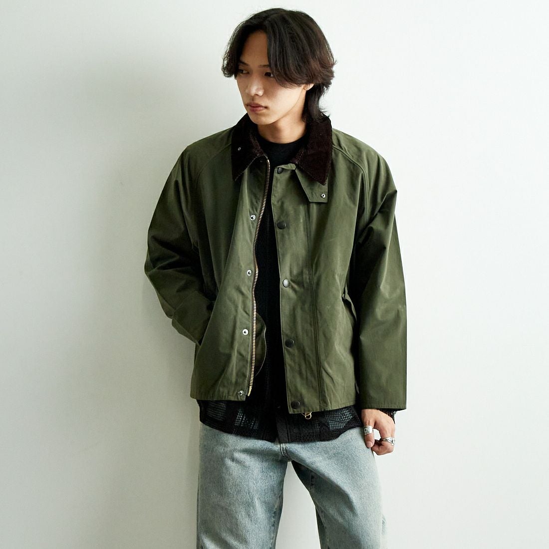 Barbour トランスポート38 ジャケットカーキ色 Barbour [バブアー] トランスポート ピーチスキンノンオイルド