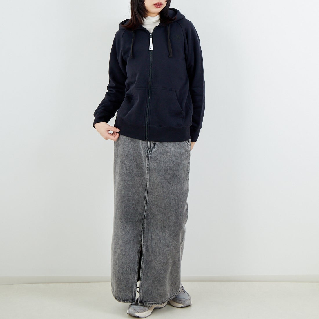 THE NORTH FACE [ザ ノースフェイス] リアビューフルジップフーディ [NTW12442] KK &&モデル身長：162cm 着用サイズ：M&&