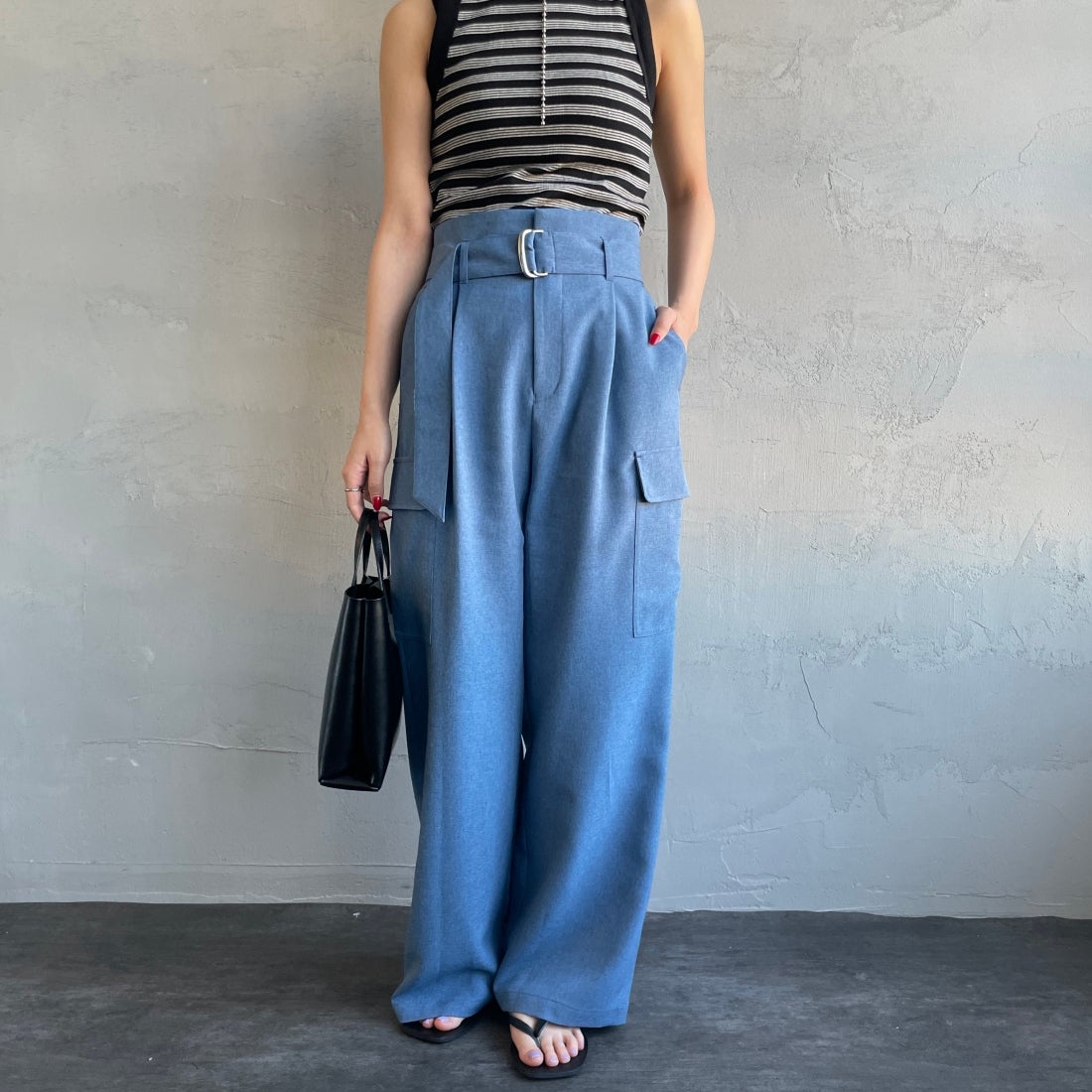 070 ﾌﾞﾙｰ&&モデル身長：156cm 着用サイズ：36&&