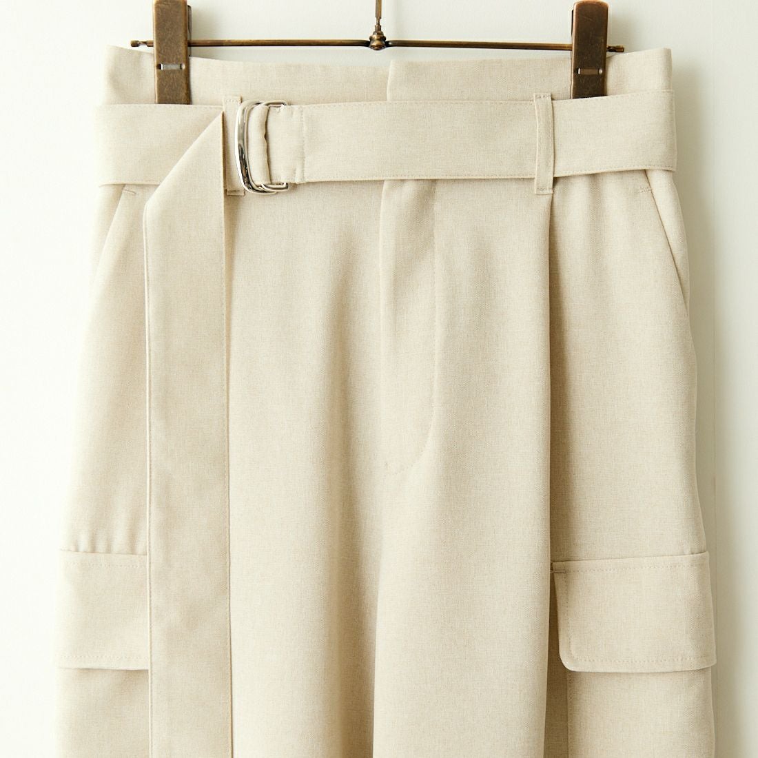 Jeans Factory Clothes [ジーンズファクトリークローズ] ベルト付き サイドカーゴポケットワイドパンツ [21241060] 032 ｴｸﾘｭ