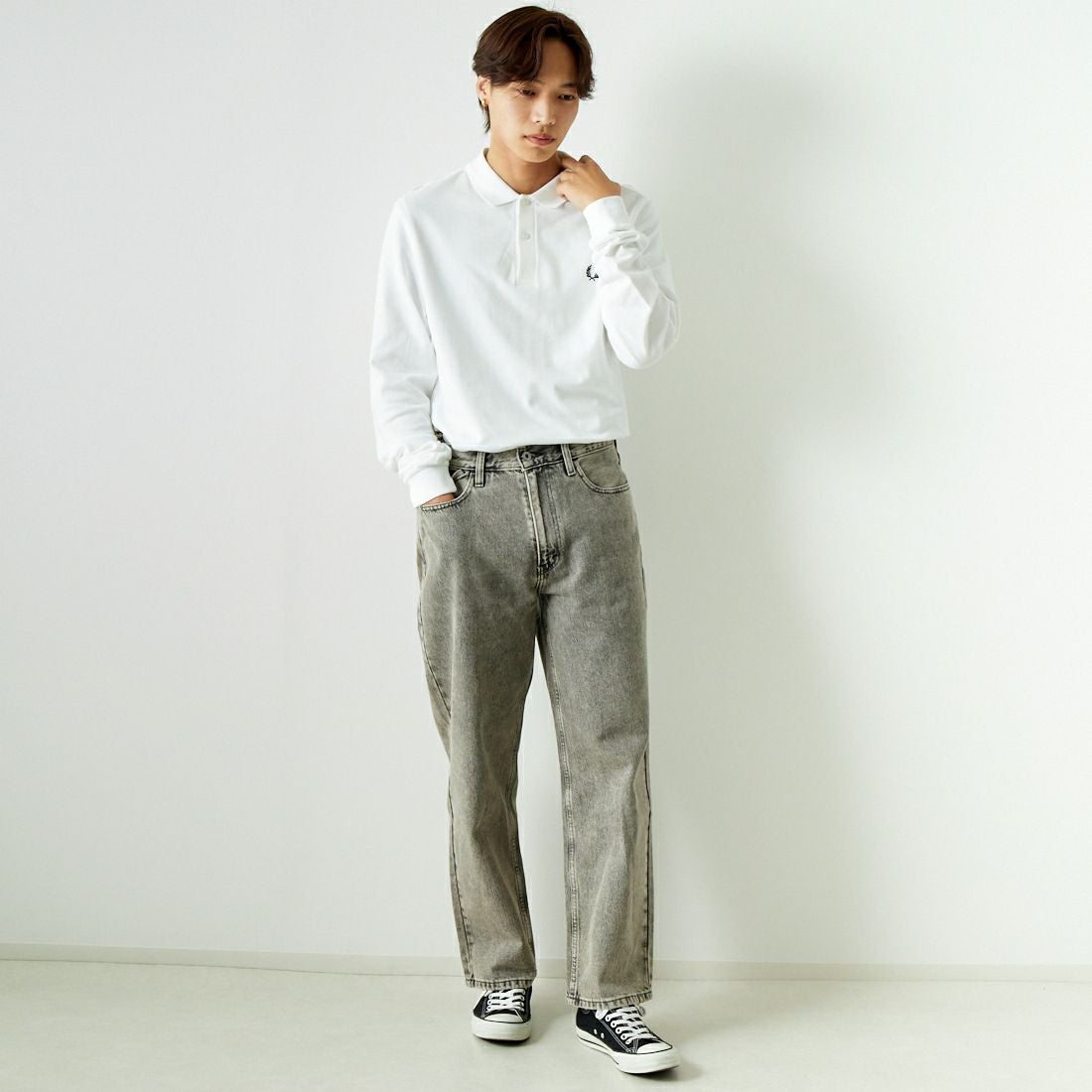 新品FRED PERRY ポロシャツ M ソックス付き FRED PERRY（フレッドペリー） 長袖 ポロシャツ FRED PERRY M6006