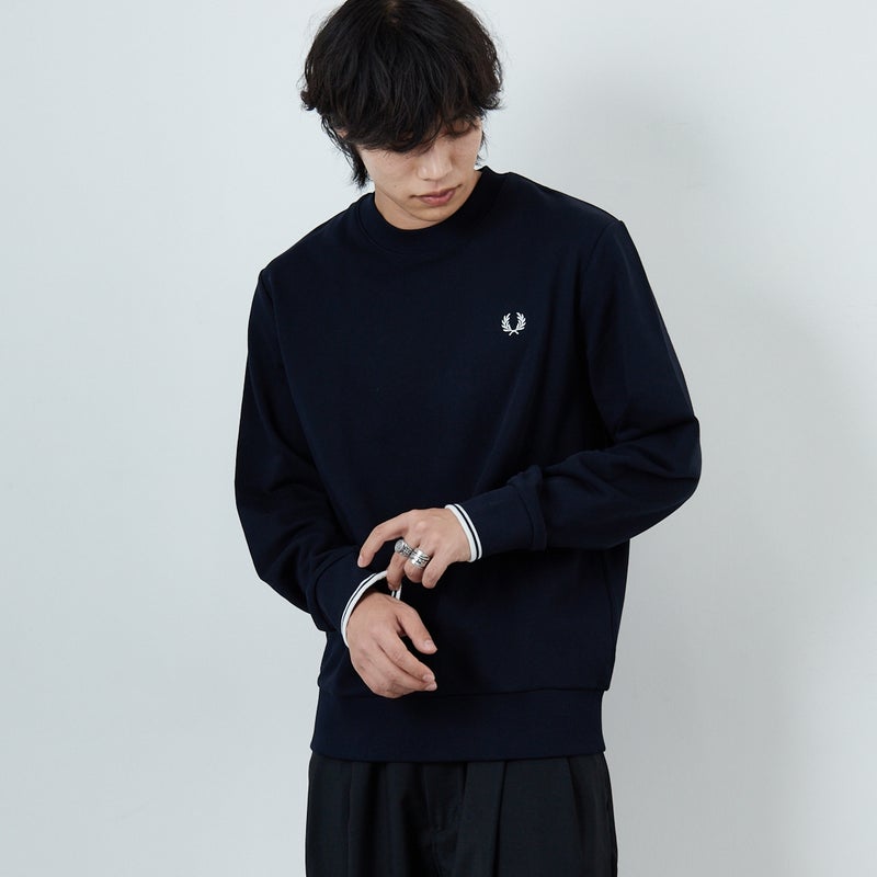 FRED PERRY [フレッドペリー] ワンポイント刺繍 クルーネック 