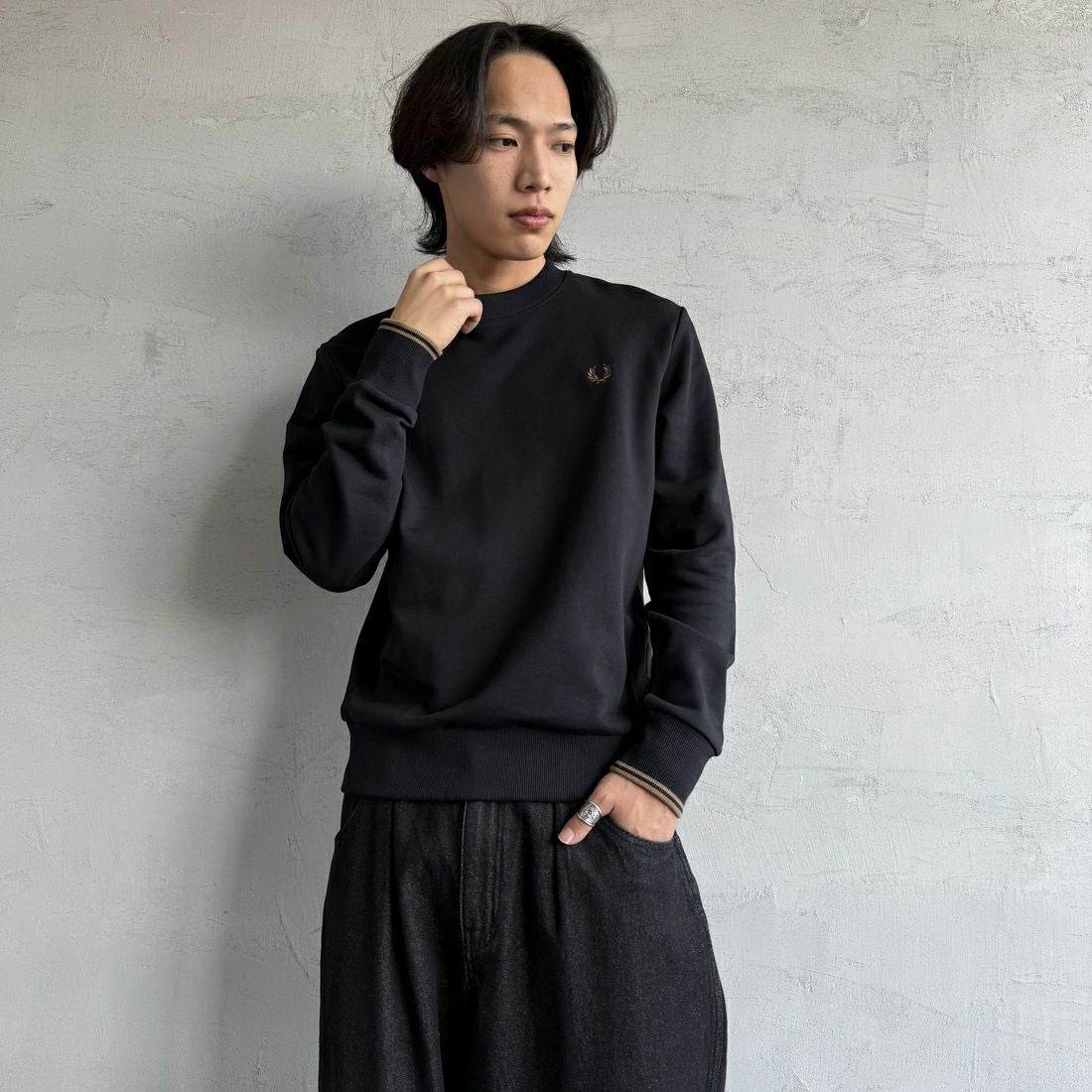S77 BLK/SH&&モデル身長：179cm 着用サイズ：M&&