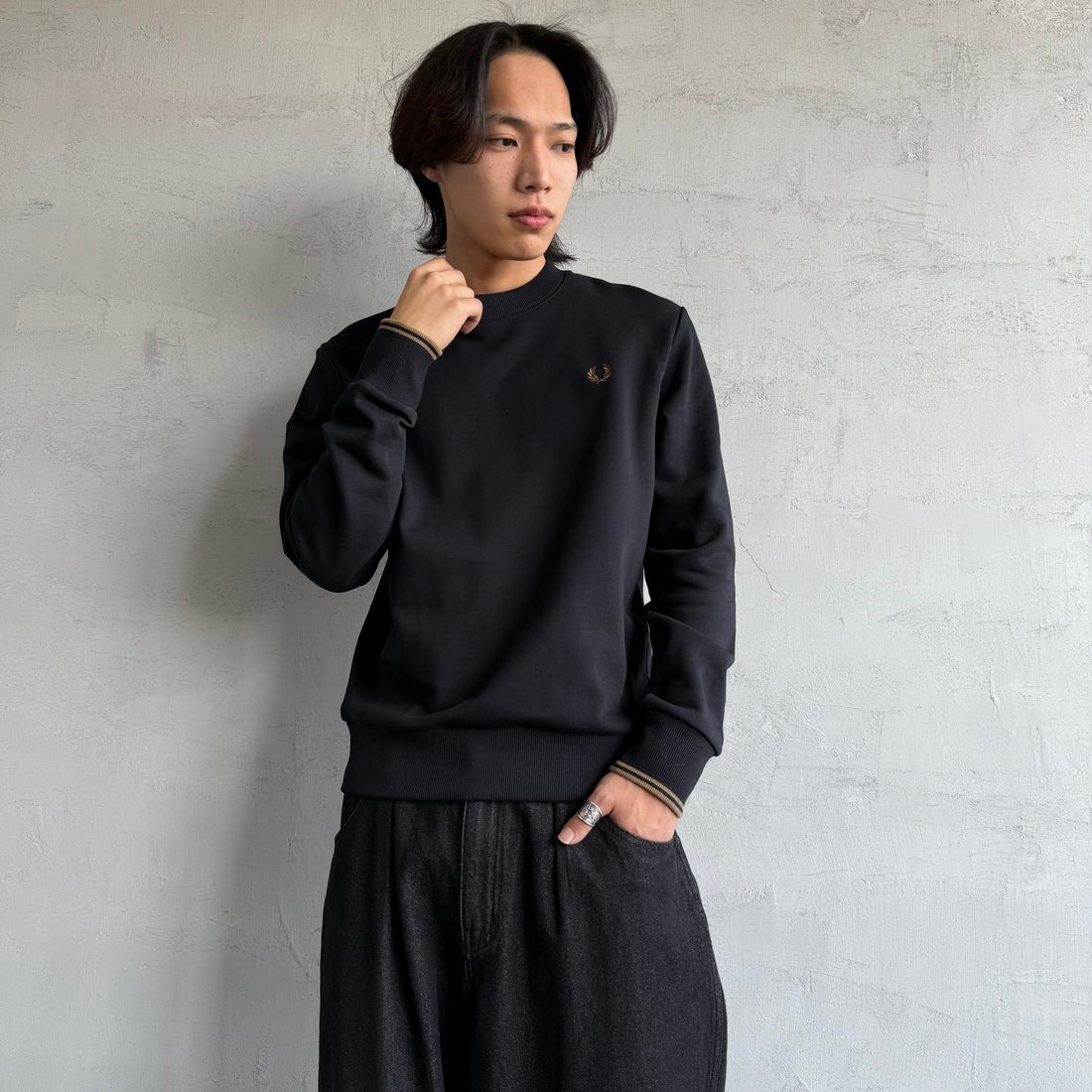 S77 BLK/SH&&モデル身長：179cm 着用サイズ：M&&