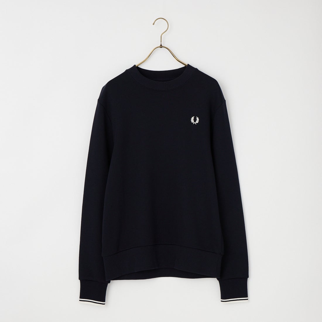 FRED PERRY [フレッドペリー] ワンポイント刺繍 クルーネックスウェット [M7535] 248 NAVY