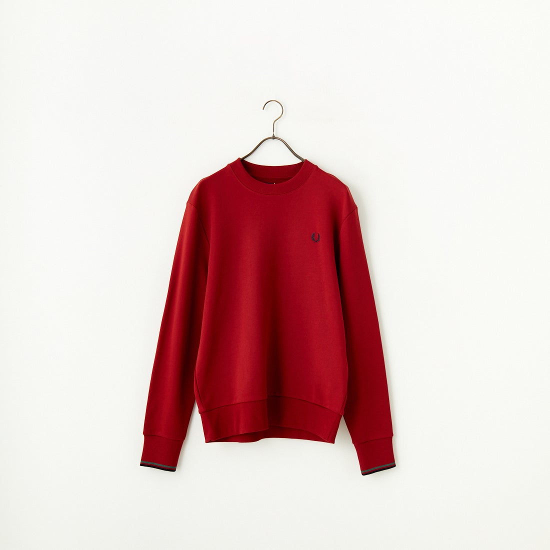 FRED PERRY [フレッドペリー] ワンポイント刺繍 クルーネックスウェット [M7535] Z62 BURNTR