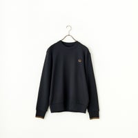FRED PERRY [フレッドペリー] ワンポイント刺繍 クルーネックスウェット [M7535] S77 BLK/SH