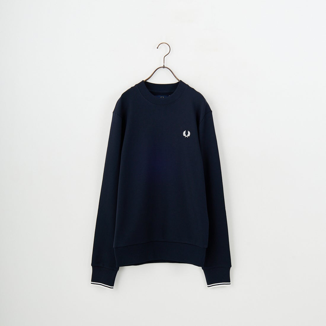 FRED PERRY [フレッドペリー] ワンポイント刺繍 クルーネックスウェット [M7535] 248 NAVY