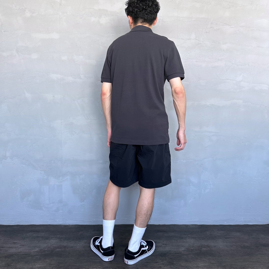 FRED PERRY [フレッドペリー] 鹿の子ポロシャツ [M6000] V56 ANCHR &&モデル身長：168cm 着用サイズ：M&&