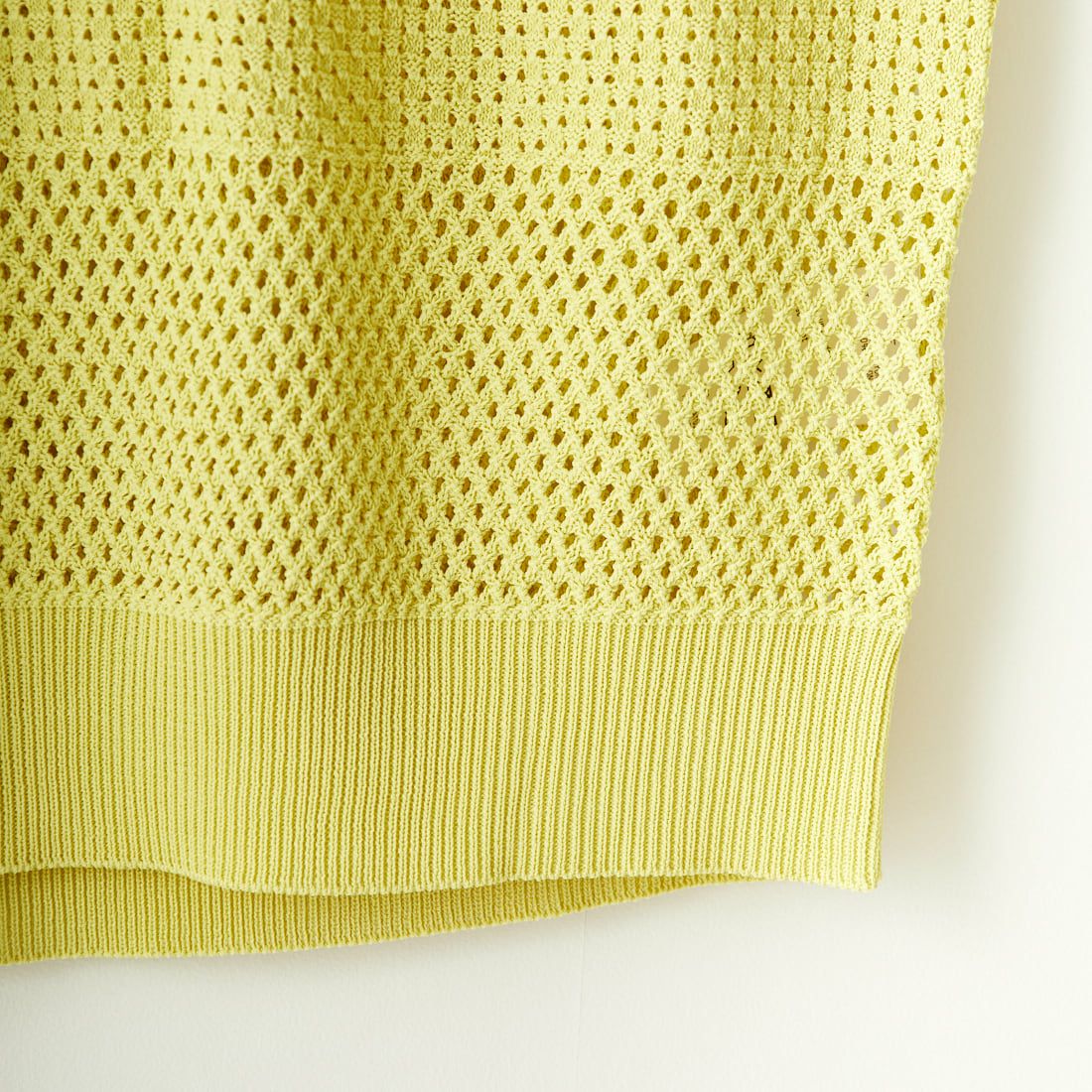 Jeans Factory Clothes [ジーンズファクトリークローズ] 透かし編みボーダーニット [116-5025] LIME