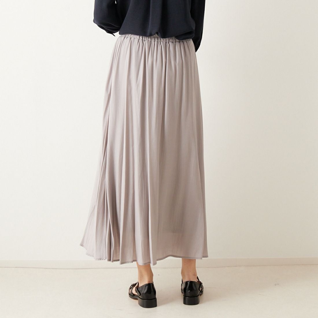 Jf Ready Made [ジェイエフレディメイド] エアリースカート [963-27201] 07 Lｸﾞﾚｰ &&モデル身長：160cm 着用サイズ：F&&