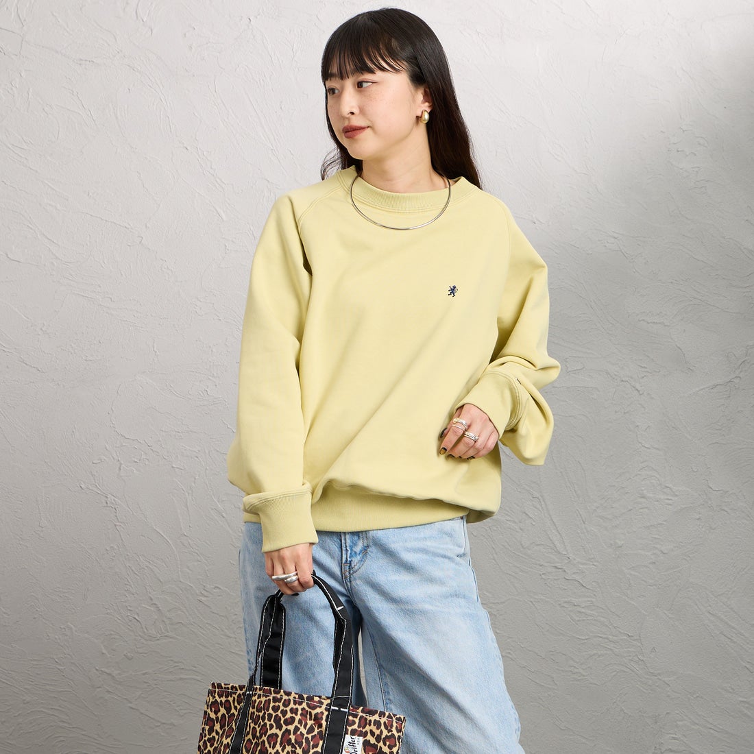 Gymphlex [ジムフレックス] スウィングスリーブ クルーネックプルオーバー [GY-C0291TCA] YELLOW &&モデル身長：150cm 着用サイズ：12&&