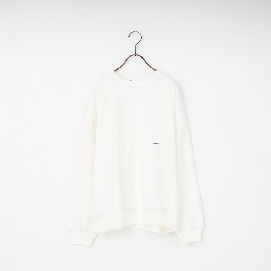 Gymphlex [ジムフレックス] ロゴ刺繍 ロングスリーブTシャツ [GY-C0102HWJ] OFF WHITE