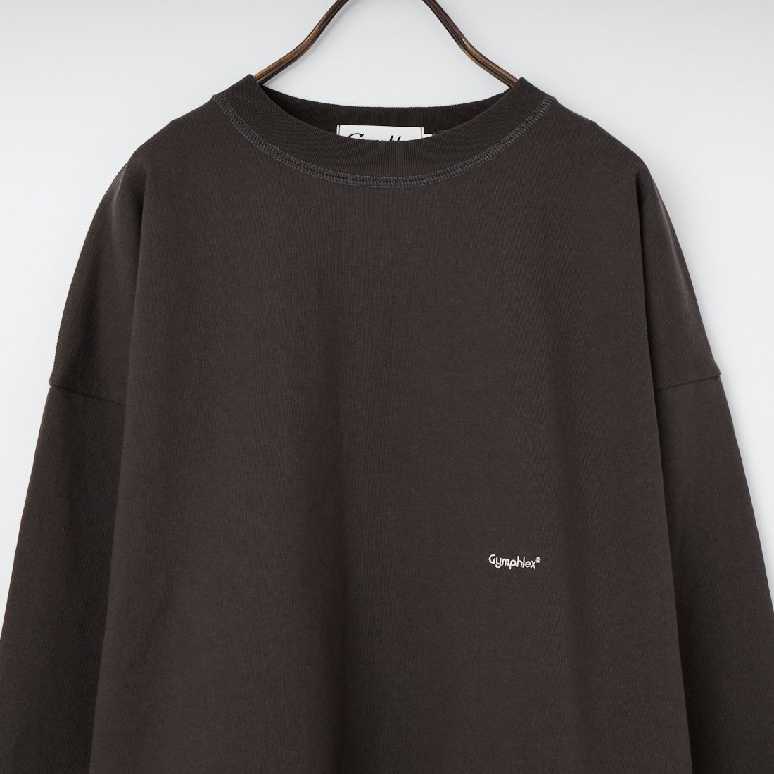 Gymphlex [ジムフレックス] ロゴ刺繍 ロングスリーブTシャツ [GY-C0102HWJ] CHARCOAL