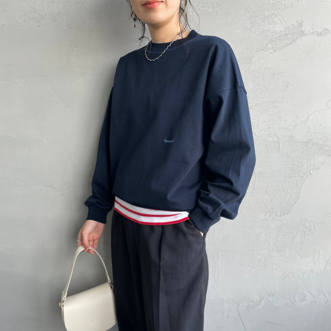 DK.NAVY&&モデル身長：160cm 着用サイズ：XS&&