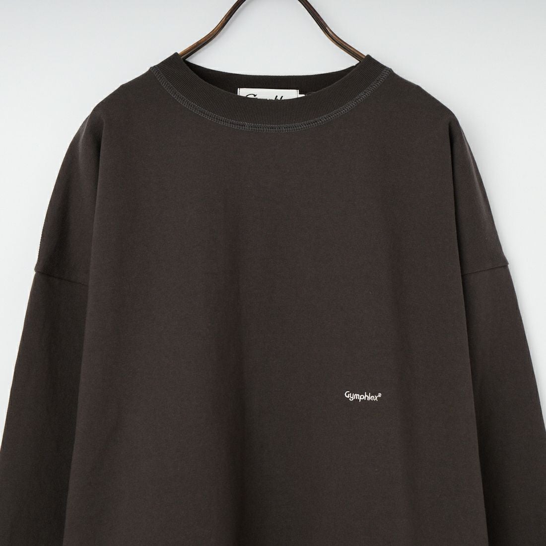 Gymphlex [ジムフレックス] ロゴ刺繍 ロングスリーブTシャツ [GY-C0102HWJ] CHARCOAL