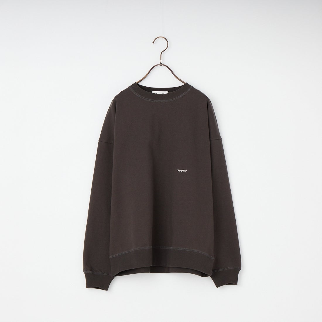 Gymphlex [ジムフレックス] ロゴ刺繍 ロングスリーブTシャツ [GY-C0102HWJ] CHARCOAL
