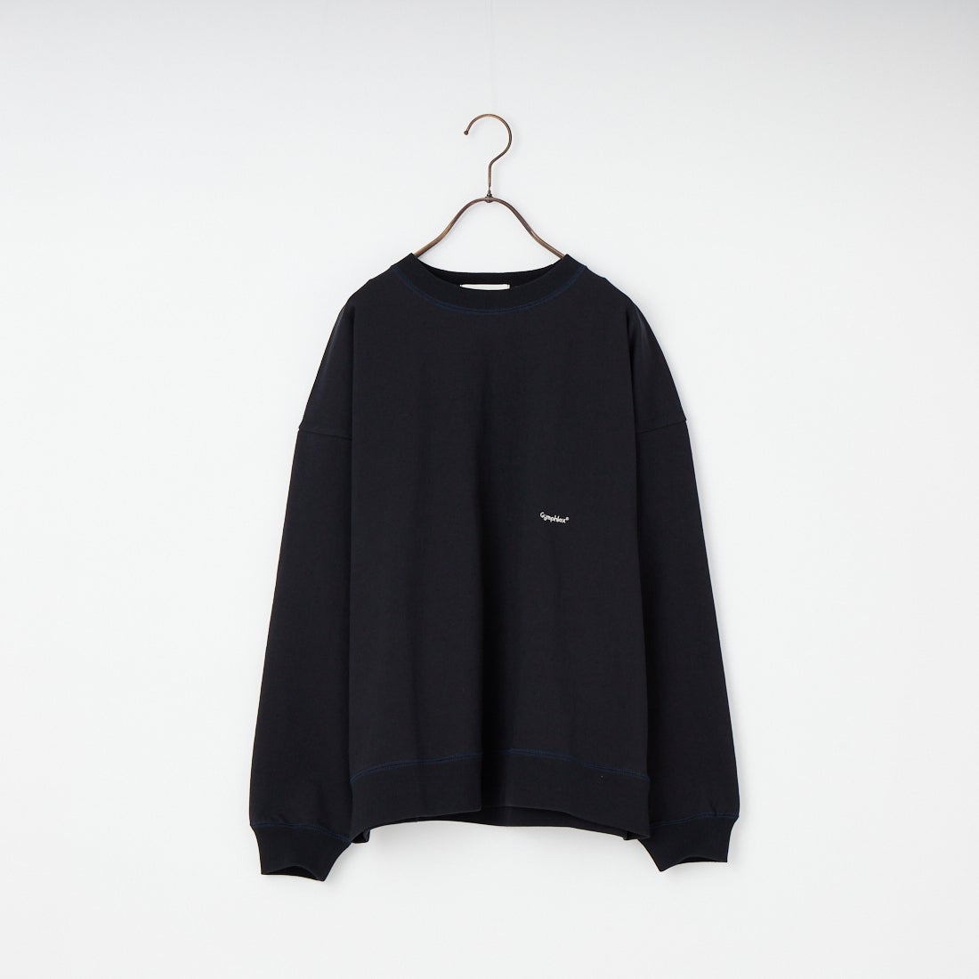 Gymphlex [ジムフレックス] ロゴ刺繍 ロングスリーブTシャツ [GY-C0102HWJ] DK.NAVY