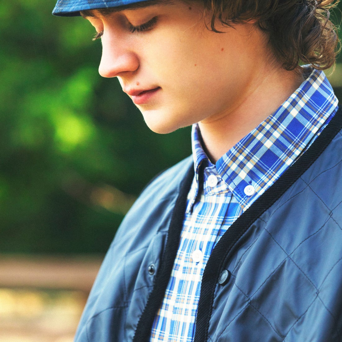 LAVENHAM [ラベンハム] アンワディッド ソーンハム キルティングベスト [LV7045] G95 LAMP B &&モデル身長：180cm 着用サイズ：L&&