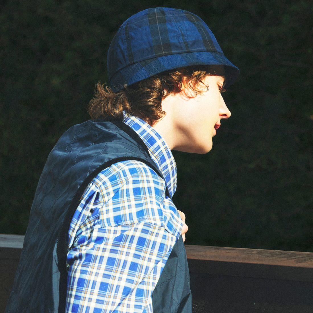 LAVENHAM [ラベンハム] アンワディッド ソーンハム キルティングベスト [LV7045] G95 LAMP B &&モデル身長：180cm 着用サイズ：L&&