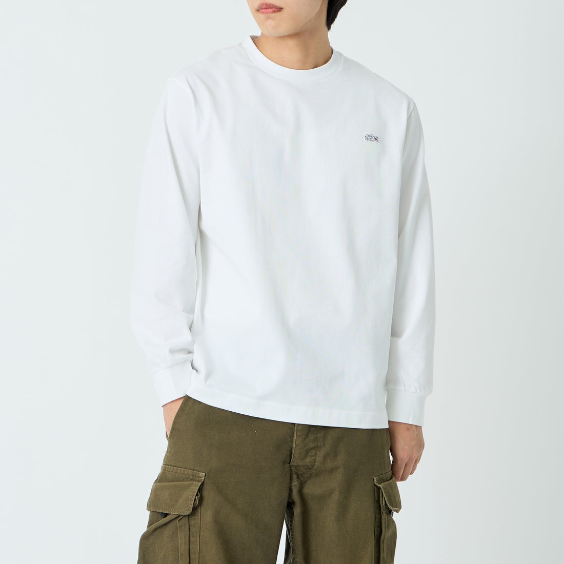 001 WHITE&&モデル身長：179cm 着用サイズ：5&&