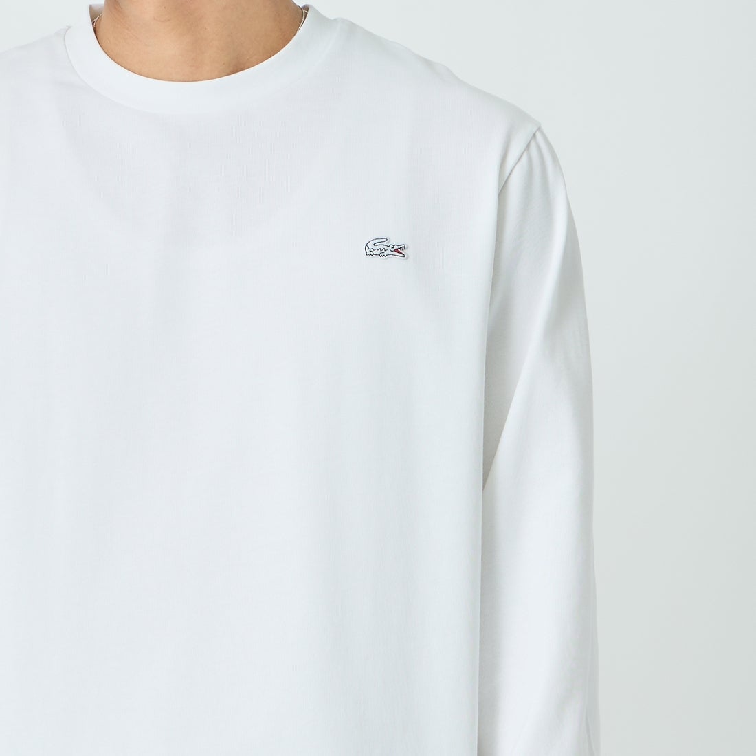 LACOSTE [ラコステ] ベーシックロングスリーブTシャツ [TH5583] 001 WHITE