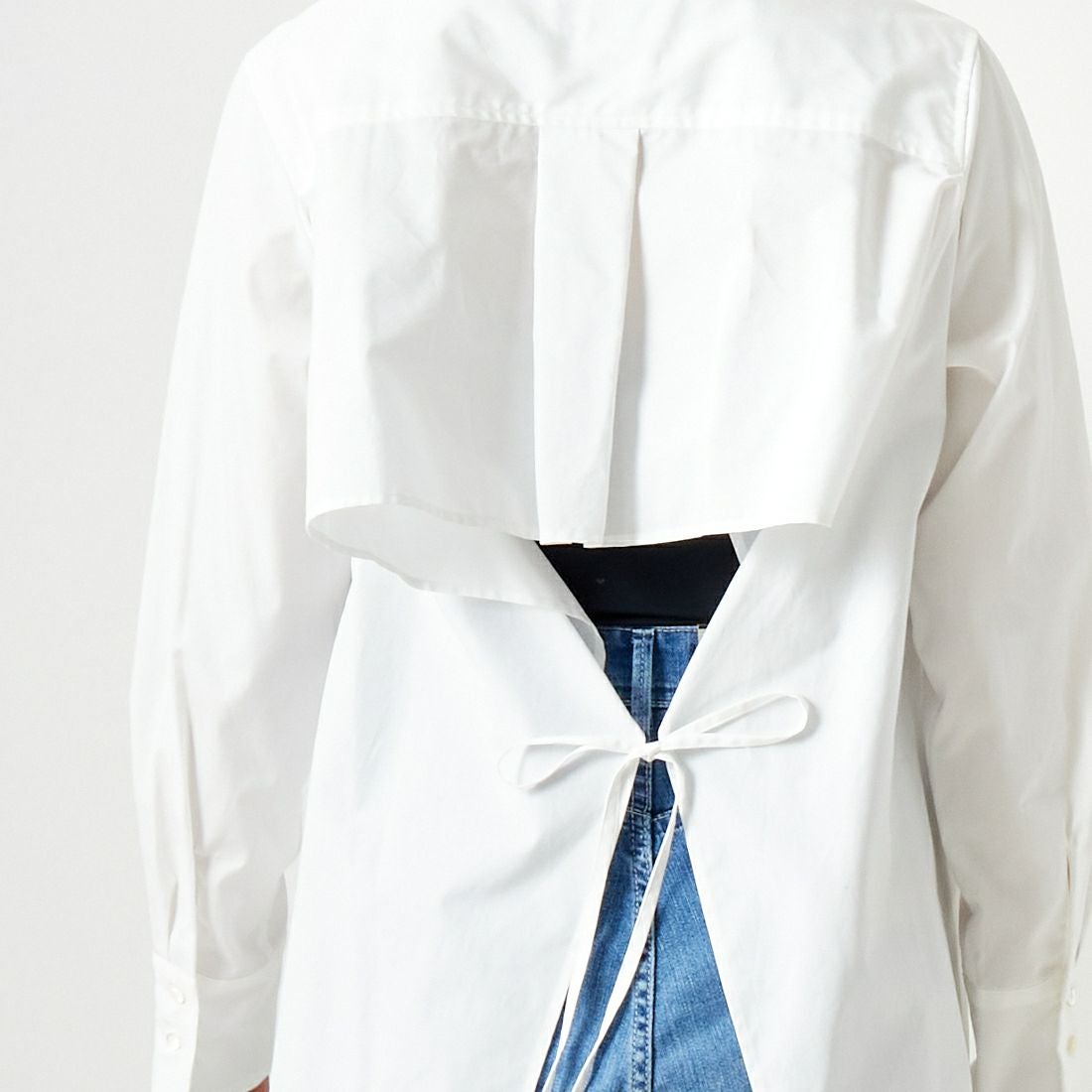 MICA&DEAL [マイカアンドディール] バックドレープリボンブラウス [0124101028] WHITE