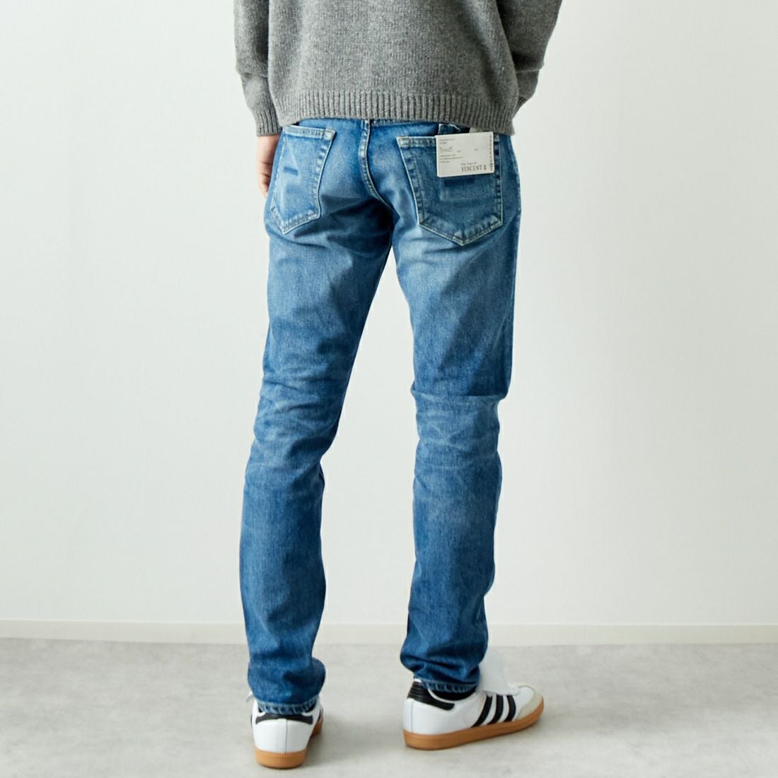 YANUK [ヤヌーク] スリムテーパード VINCENT2/ヴィンセント2 [57241001] OBL &&モデル身長：179cm 着用サイズ：29&&