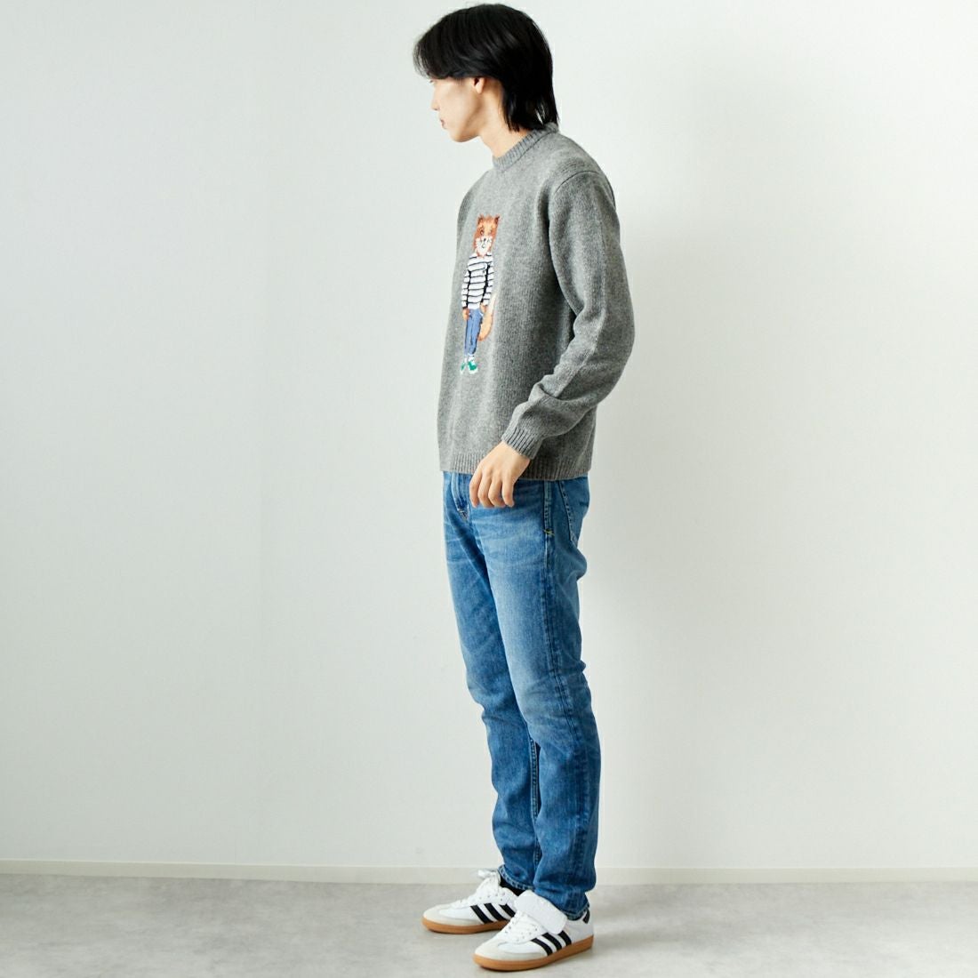 YANUK [ヤヌーク] スリムテーパード VINCENT2/ヴィンセント2 [57241001] OBL &&モデル身長：179cm 着用サイズ：29&&