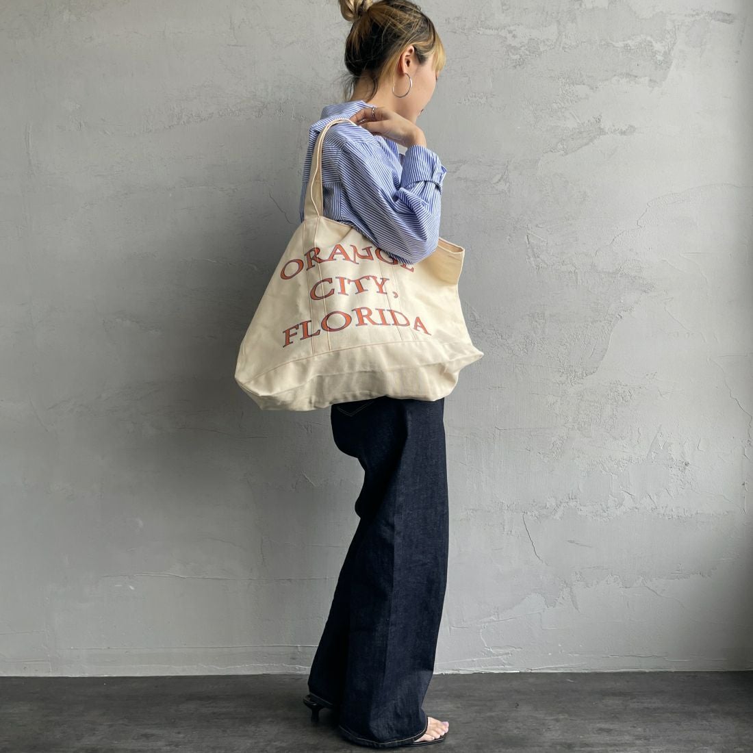 BAGMATI [バグマティ] ダックキャンバス トートバッグ [AN-230626] BEG/ORANGE