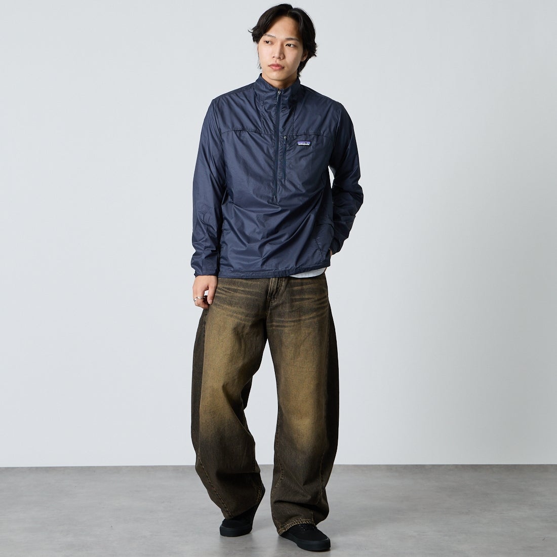 patagonia [パタゴニア] メンズ フーディニ スタッシュ ハーフジッププルオーバー [23410] SMDB &&モデル身長：179cm 着用サイズ：M&&