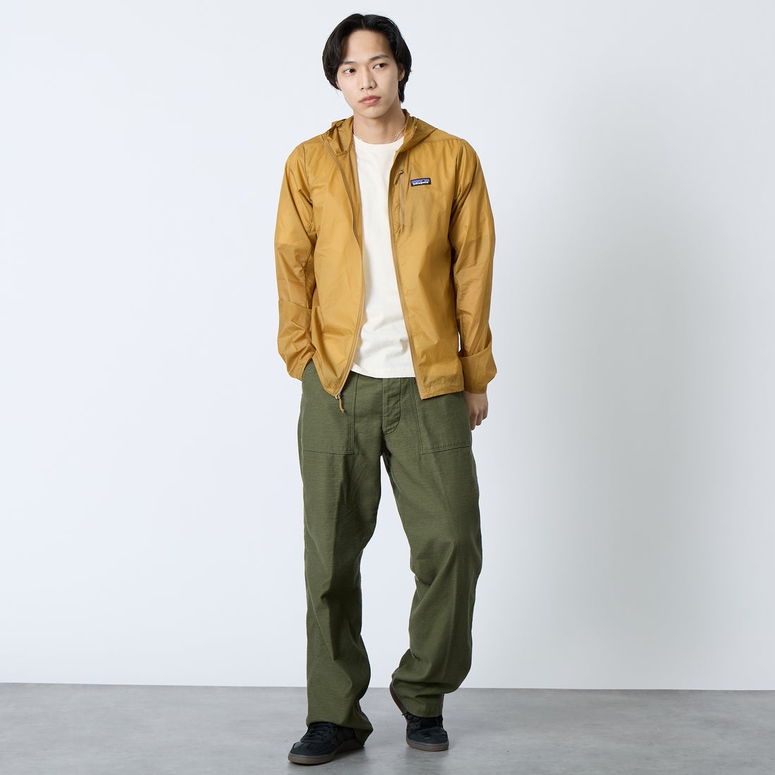 patagonia [パタゴニア] メンズ フーディニ ジャケット [24142] BCBN &&モデル身長：179cm 着用サイズ：M&&