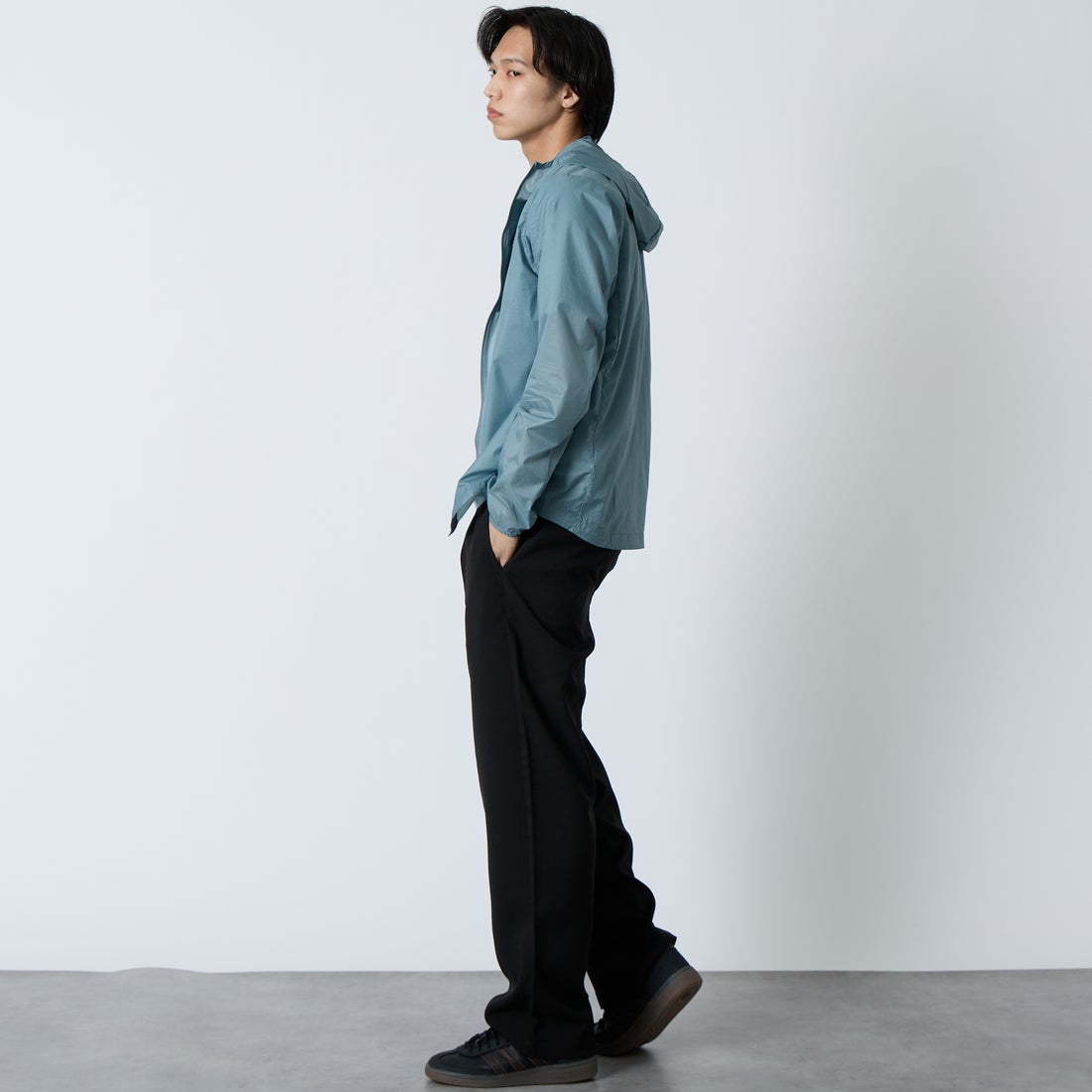 patagonia [パタゴニア] メンズ フーディニ ジャケット [24142] BLSG &&モデル身長：179cm 着用サイズ：M&&