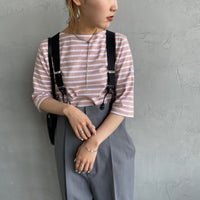 P.PINK/WHT&&モデル身長：156cm 着用サイズ：2&&