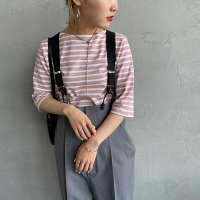 P.PINK/WHT&&モデル身長：156cm 着用サイズ：2&&