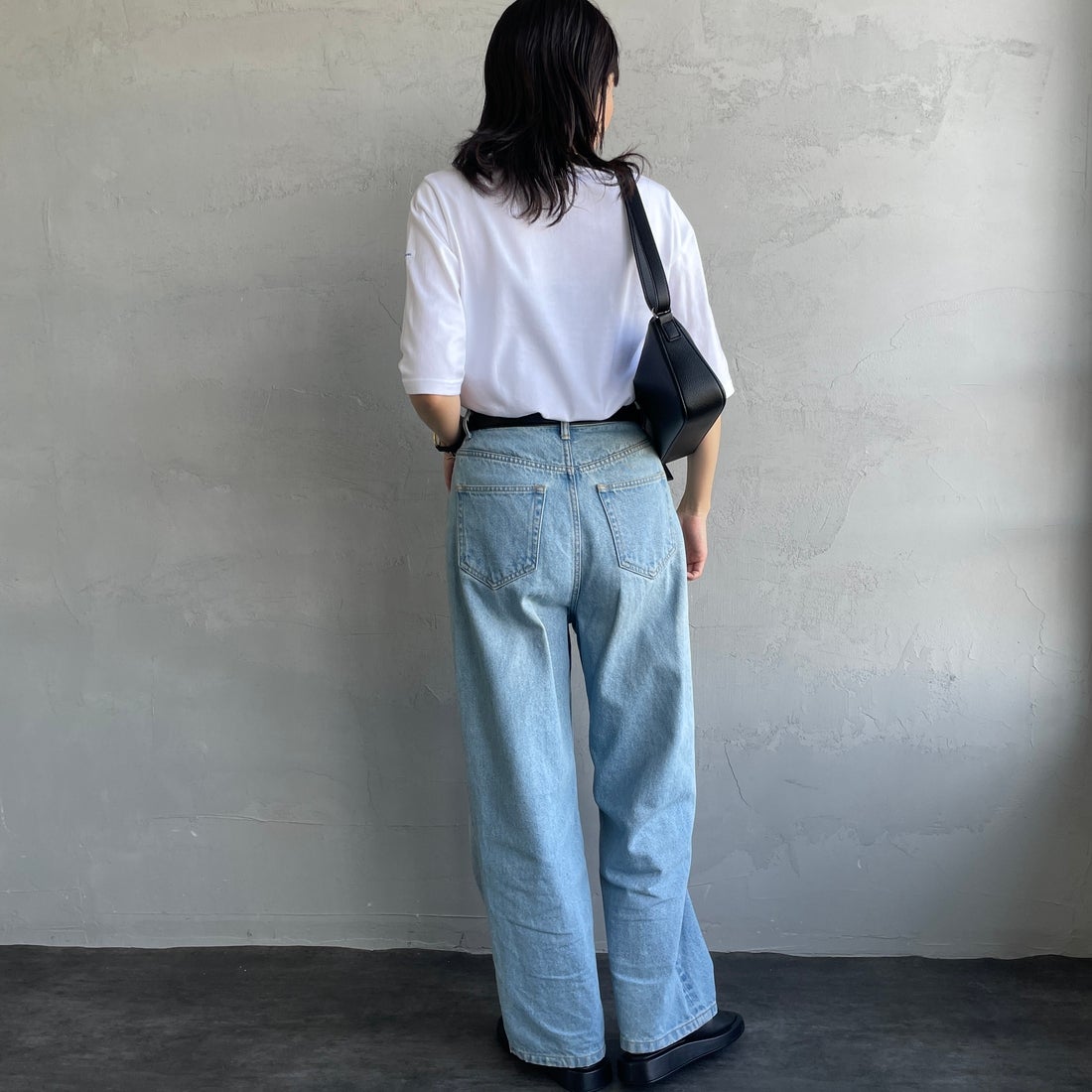 ORCIVAL [オーシバル] ハーフスリーブ ボーダーTシャツ [OR-C0136BFJ] WHITE &&モデル身長：160cm 着用サイズ：2&&
