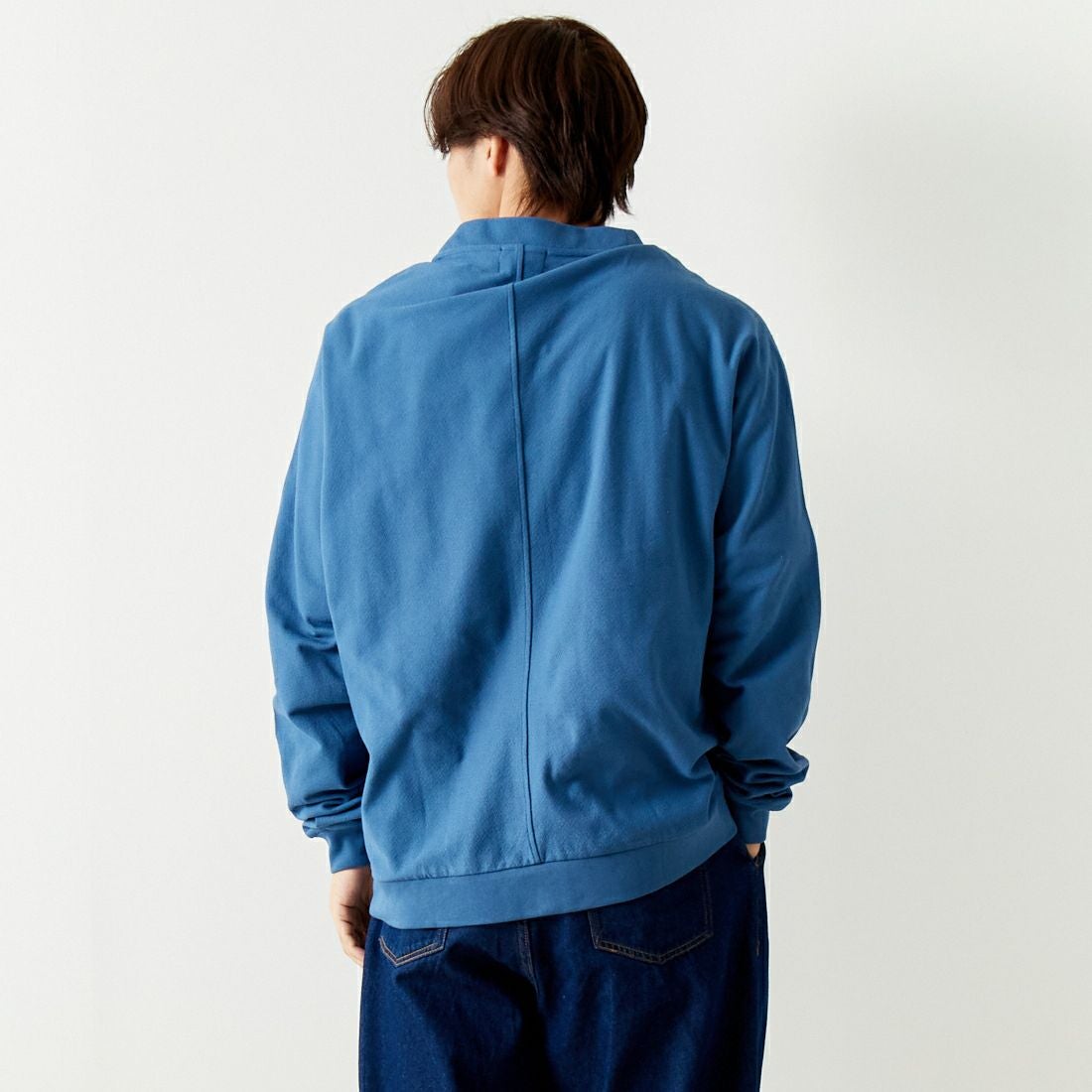 SLICK [スリック] ドライアムンゼン ドルマンスリーブカーディガン [5155843] 225 F.BLUE &&モデル身長：179cm 着用サイズ：2&&