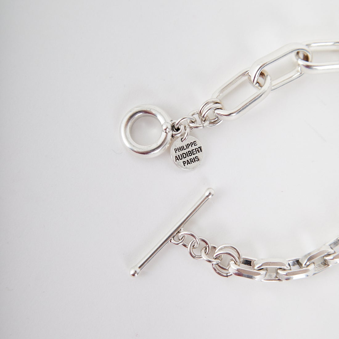 PHILIPPE AUDIBERT [フィリップ オーディベール] PERAN DOUBLE LATION チェーンブレスレット [BR4993] SILVER