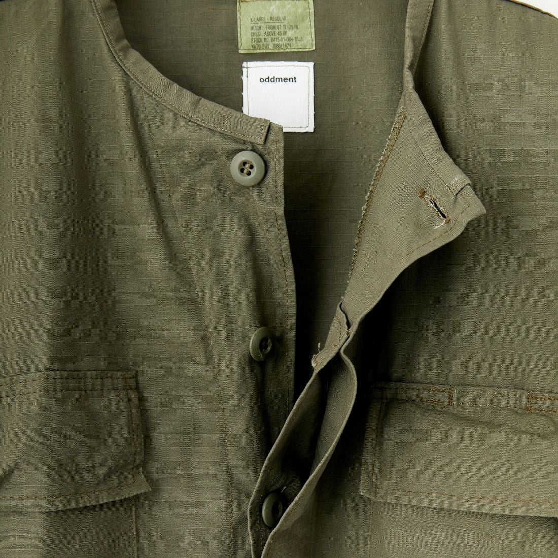 ODDMENT [オッドメント] タクティカルリップストップジャケット [TACTICAL-RIPSTOP-JKT] OLIVE