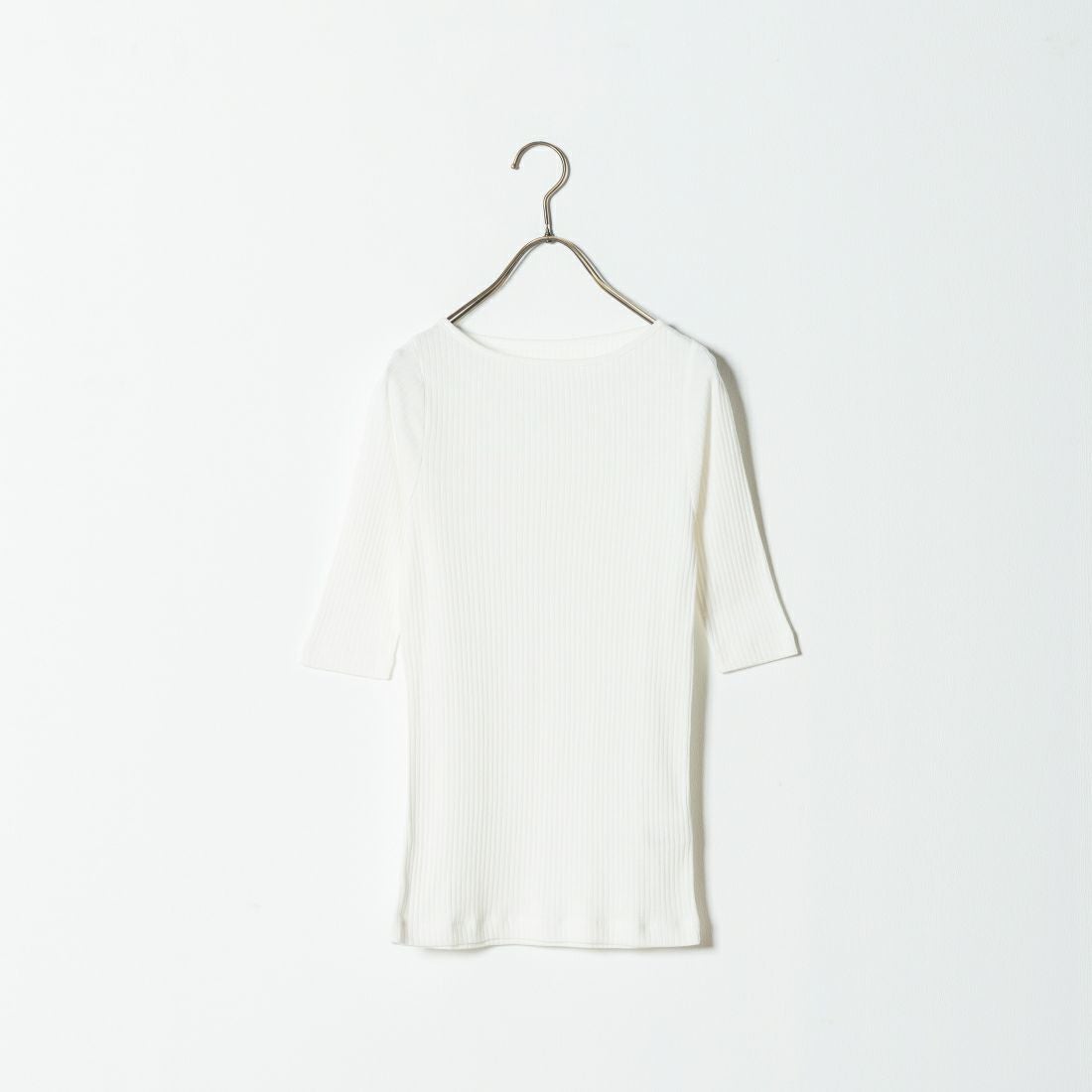 Noir Fabrik [ヌワールファブリック] ボートネックリブカットソー [JFS-C022] O.WHITE
