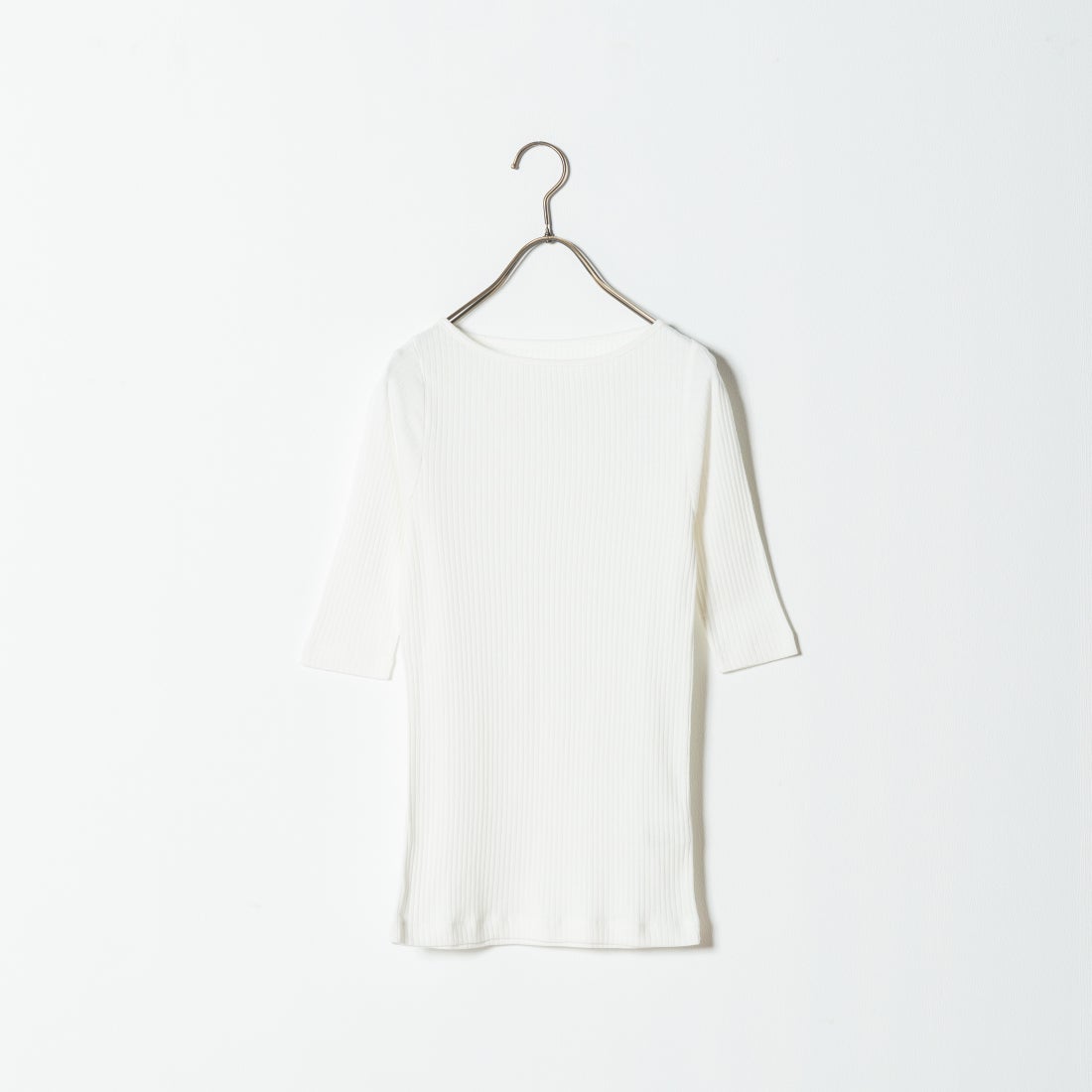 Noir Fabrik [ヌワールファブリック] ボートネックリブカットソー [JFS-C022] O.WHITE