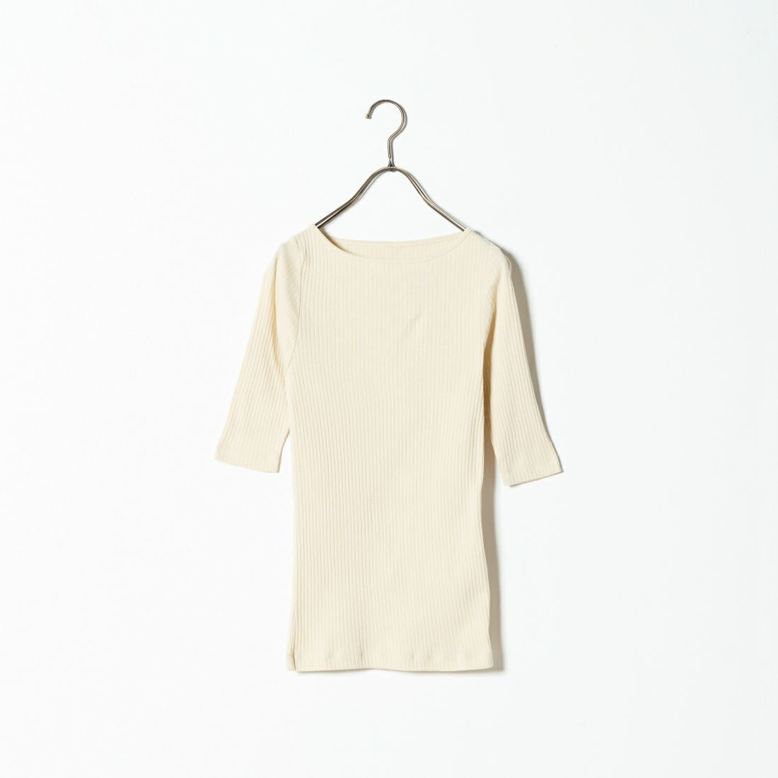 Noir Fabrik [ヌワールファブリック] ボートネックリブカットソー [JFS-C022] BEIGE