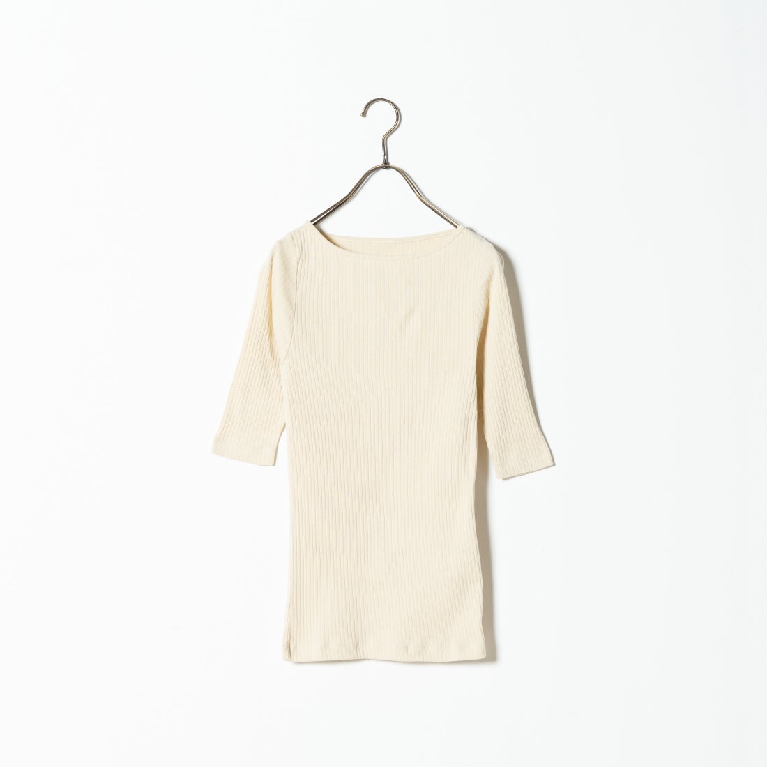 Noir Fabrik [ヌワールファブリック] ボートネックリブカットソー [JFS-C022] BEIGE