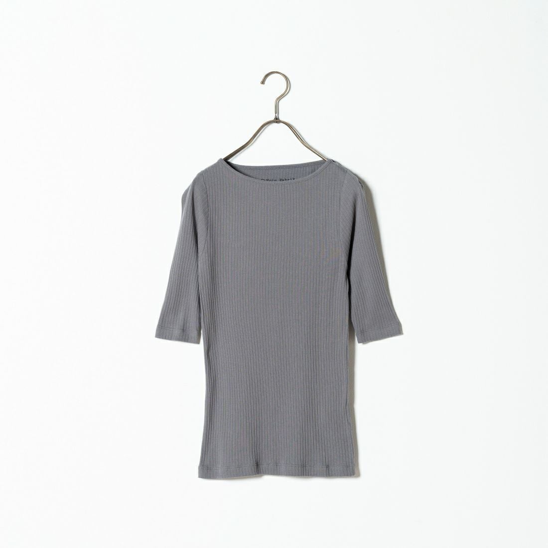 Noir Fabrik [ヌワールファブリック] ボートネックリブカットソー [JFS-C022] CHARCOAL