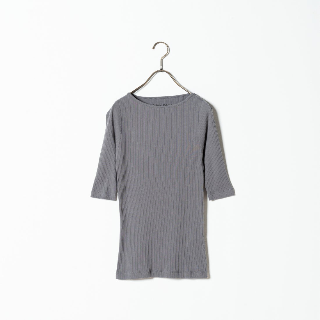 Noir Fabrik [ヌワールファブリック] ボートネックリブカットソー [JFS-C022] CHARCOAL