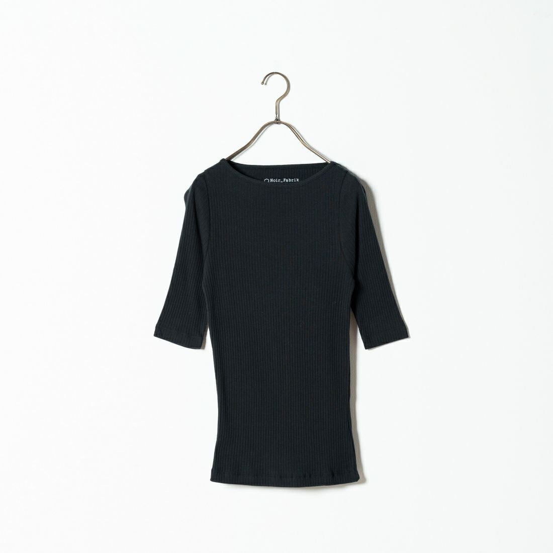 Noir Fabrik [ヌワールファブリック] ボートネックリブカットソー [JFS-C022] BLACK