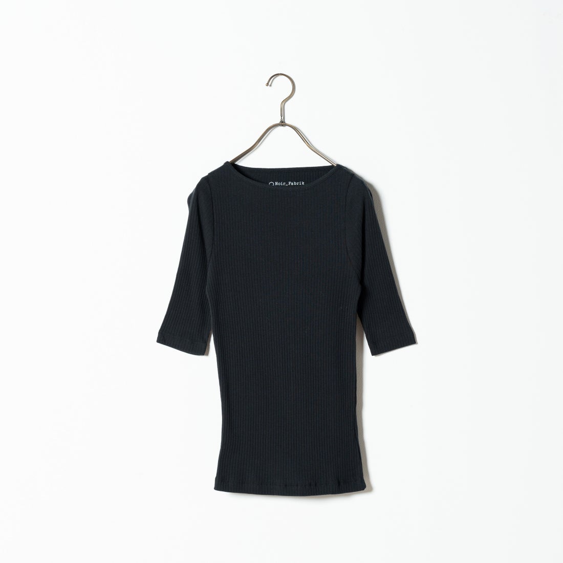 Noir Fabrik [ヌワールファブリック] ボートネックリブカットソー [JFS-C022] BLACK