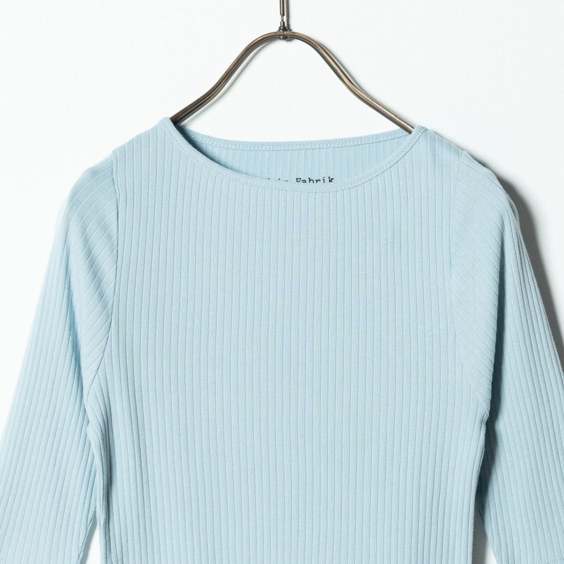 Noir Fabrik [ヌワールファブリック] ボートネックリブカットソー [JFS-C022] AQUA